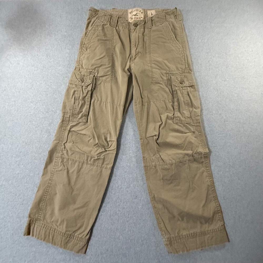 Hollister California Vintage Y2K Mens Cargo Pants Khaki Wide Leg HCO-22 Large